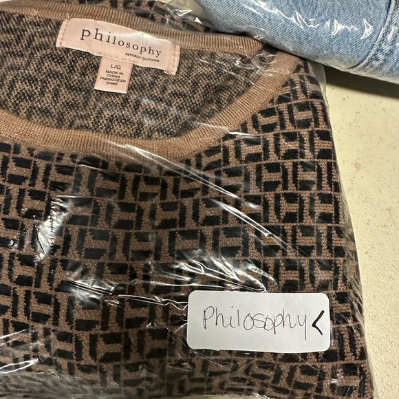 Philosophy Brown Patterned Women's Sweater - Picture 11 of 11